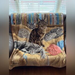 Fuzzy thick Cat Kitty Kitten blanket